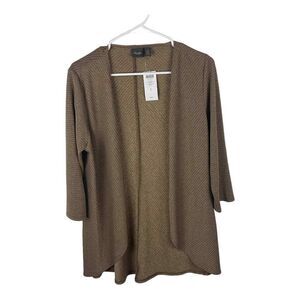 NWT Chico's Travelers Shimmer Striped Jacket Cardigan Heather Jasper Sz 1(S) $99